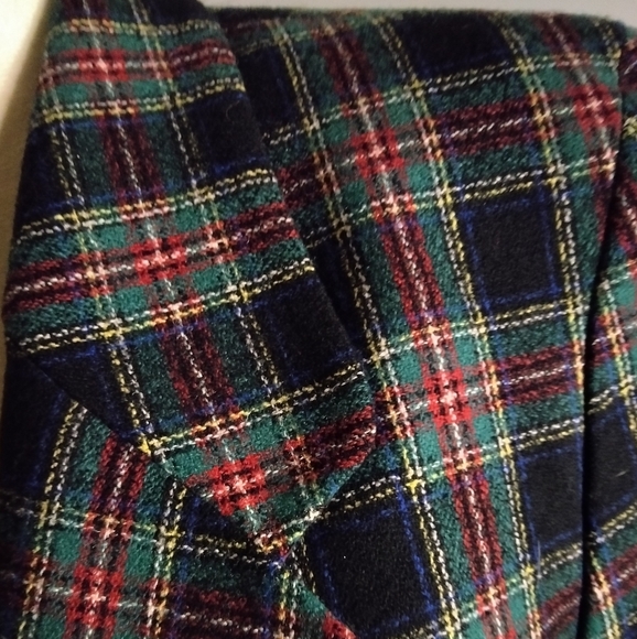 Pendleton Authentic Black Stewart Tartan Plaid Blazer Skirt Wool Suit Set Size 8 - Picture 14 of 14